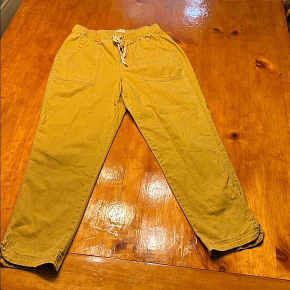Knox Rose Women’s Mustard Yellow High Waisted Pull-On Utility Pants Size Small - Picture 8 of 8
